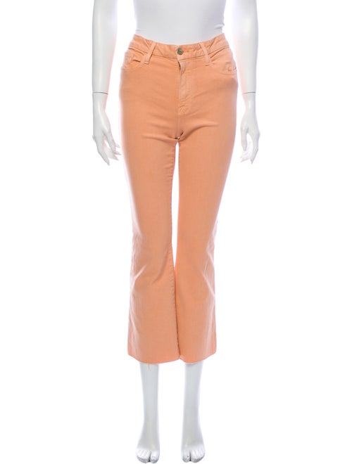 Frame Mid-Rise Flared Jeans Orange