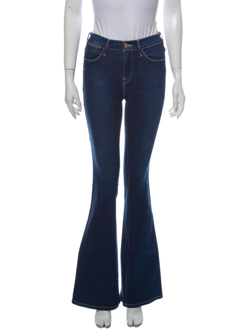 Frame Mid-Rise Flared Jeans Blue