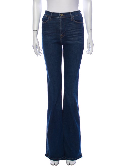 Frame Mid-Rise Wide Leg Jeans Blue