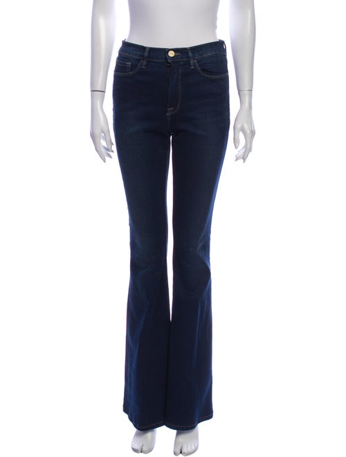 Frame Mid-Rise Flared Jeans Blue