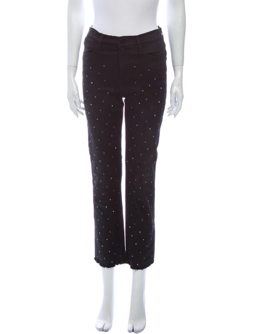 Frame Mid-Rise Straight Leg Jeans Black