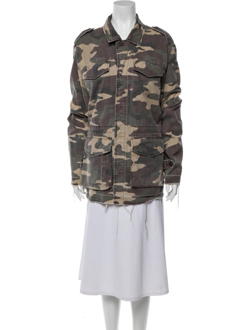 Frame Printed Utility Jacket Green