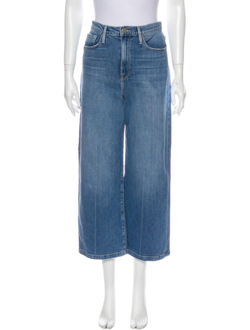 Frame High-Rise Wide Leg Jeans Blue