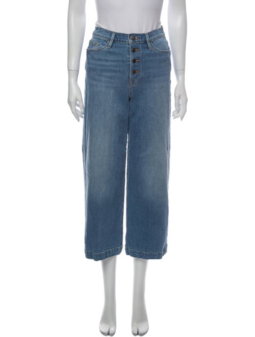 Frame High-Rise Wide Leg Jeans Blue