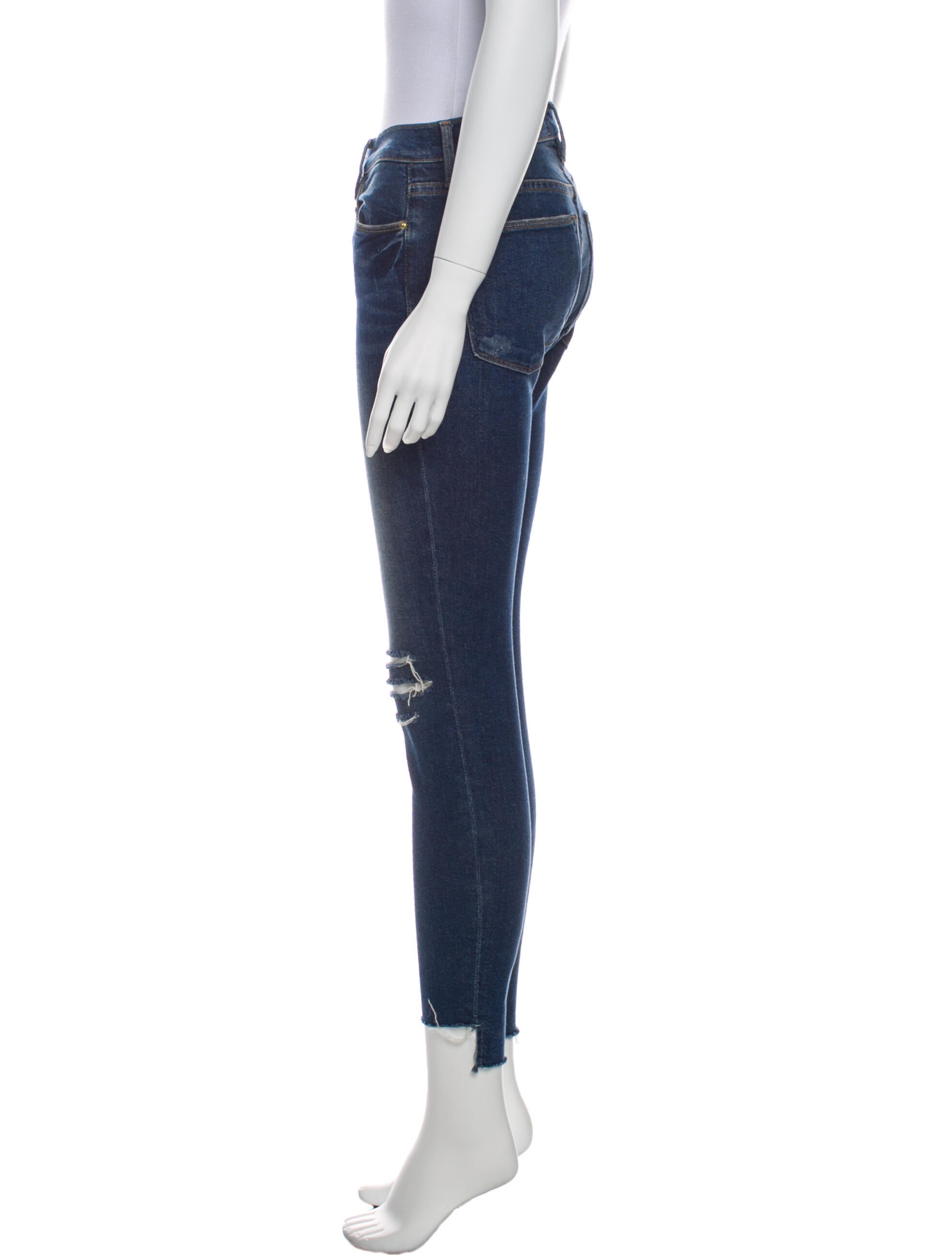 FRAME Mid-Rise Skinny Leg Jeans