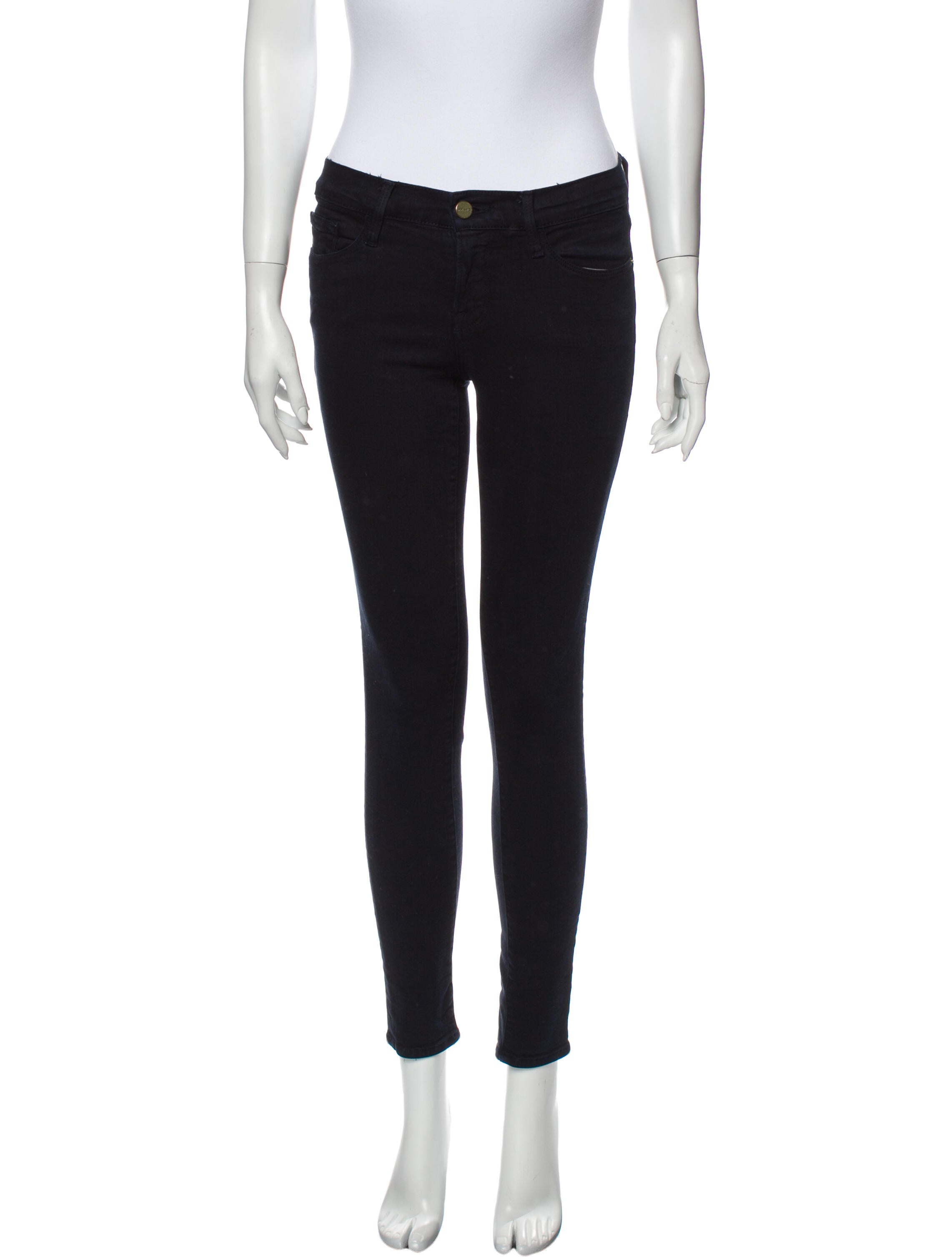 FRAME Mid-Rise Skinny Leg Jeans