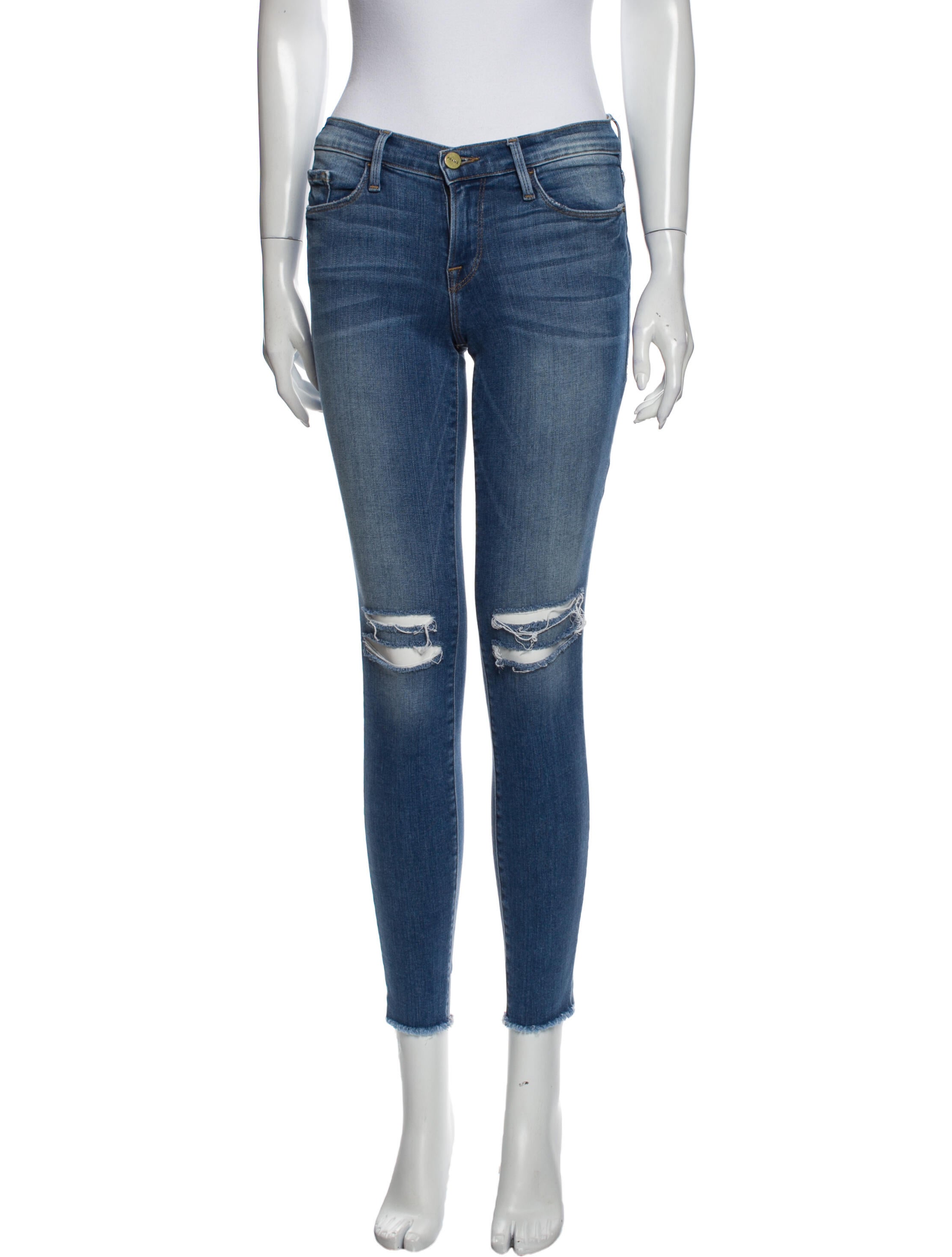 FRAME Low-Rise Skinny Leg Jeans