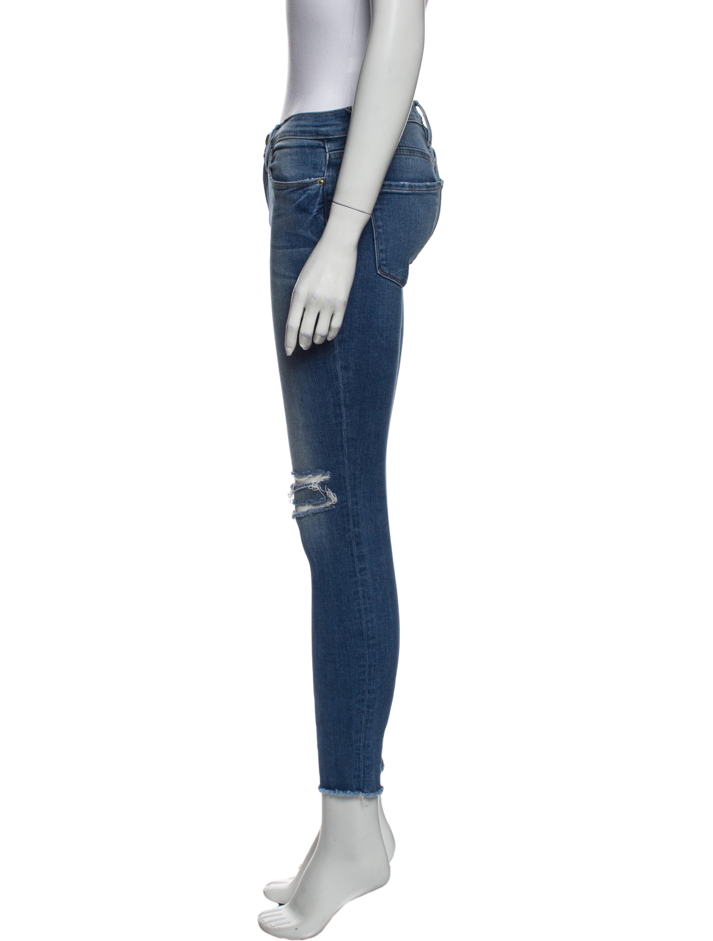 FRAME Low-Rise Skinny Leg Jeans