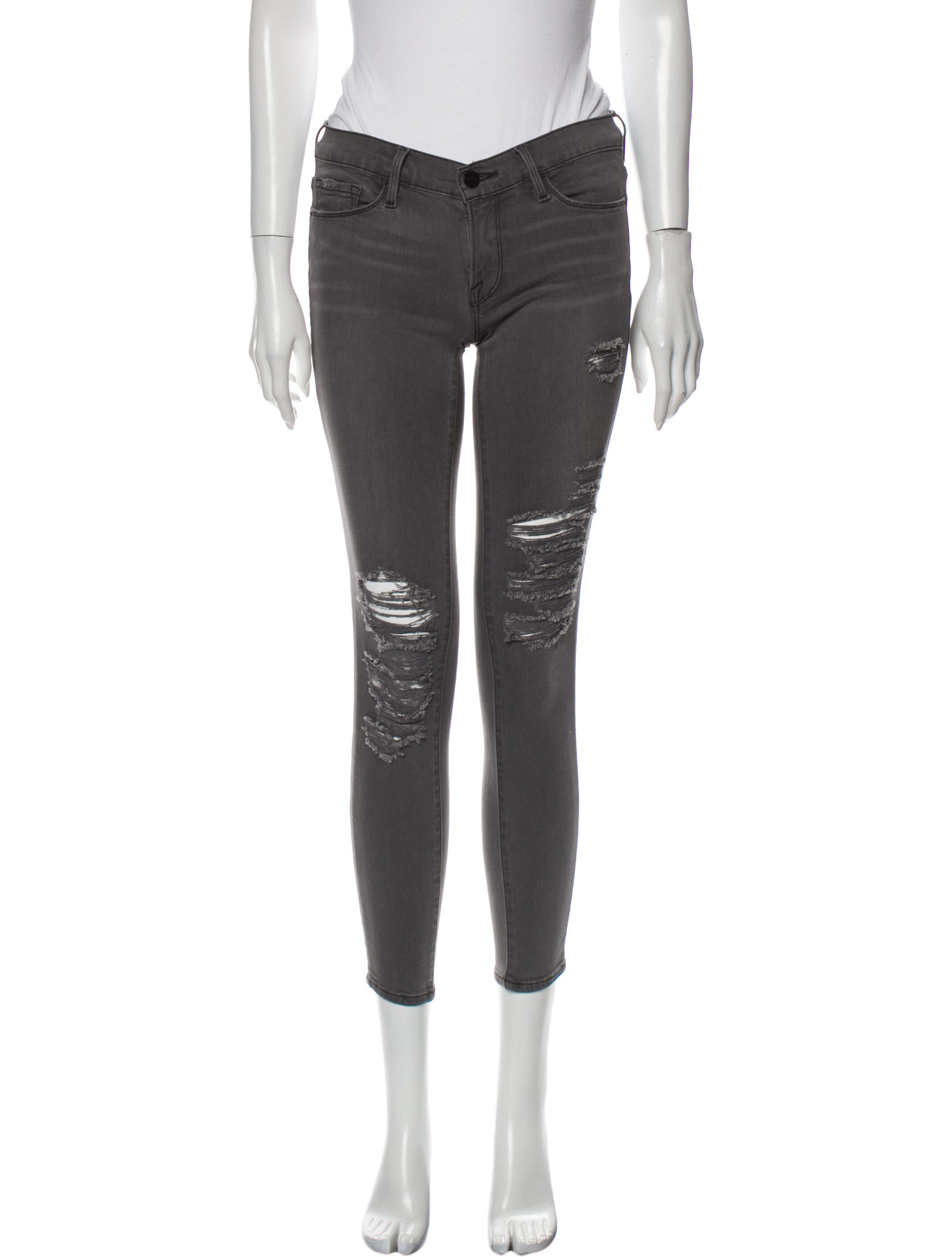 FRAME Low-Rise Skinny Leg Jeans