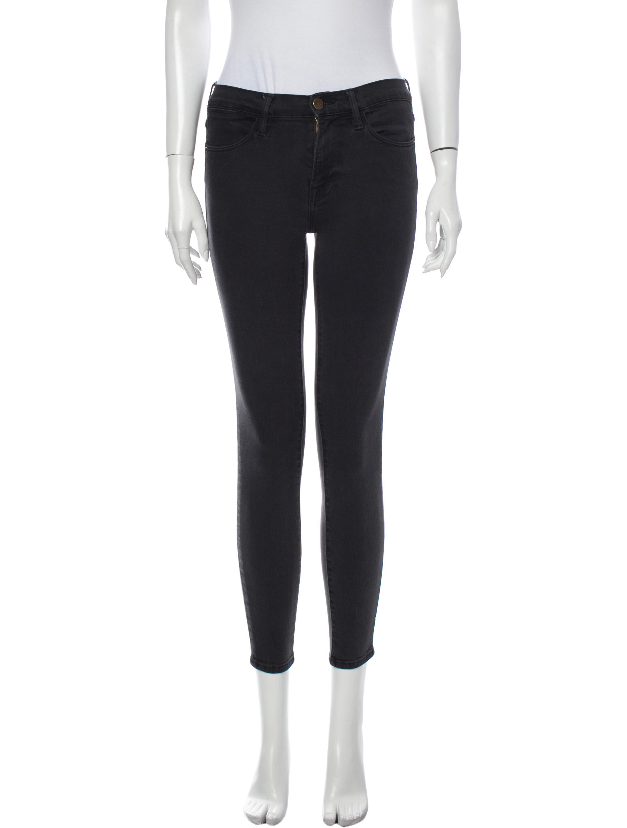 FRAME Mid-Rise Skinny Leg Jeans
