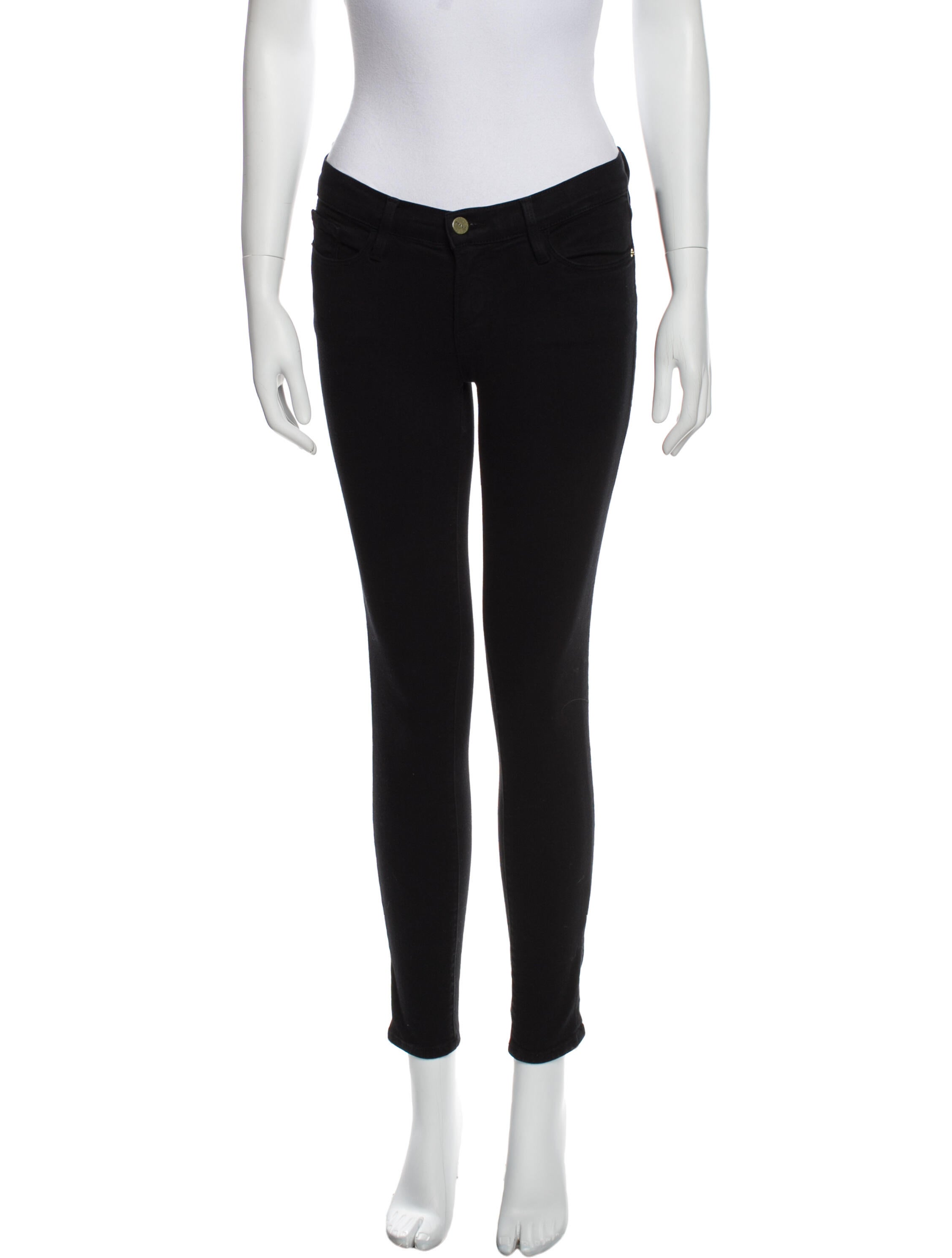 FRAME Mid-Rise Skinny Leg Jeans