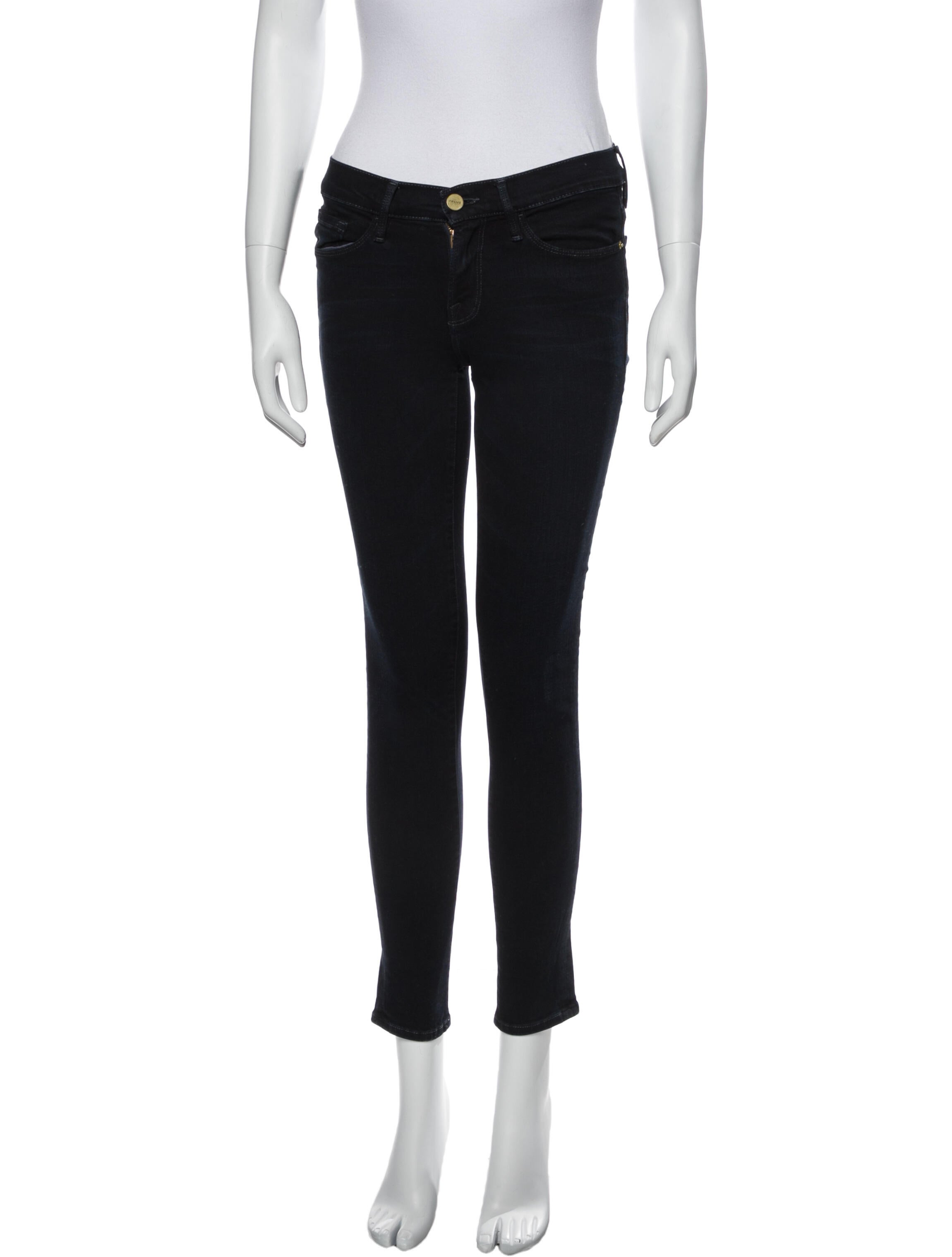 FRAME Mid-Rise Skinny Leg Jeans