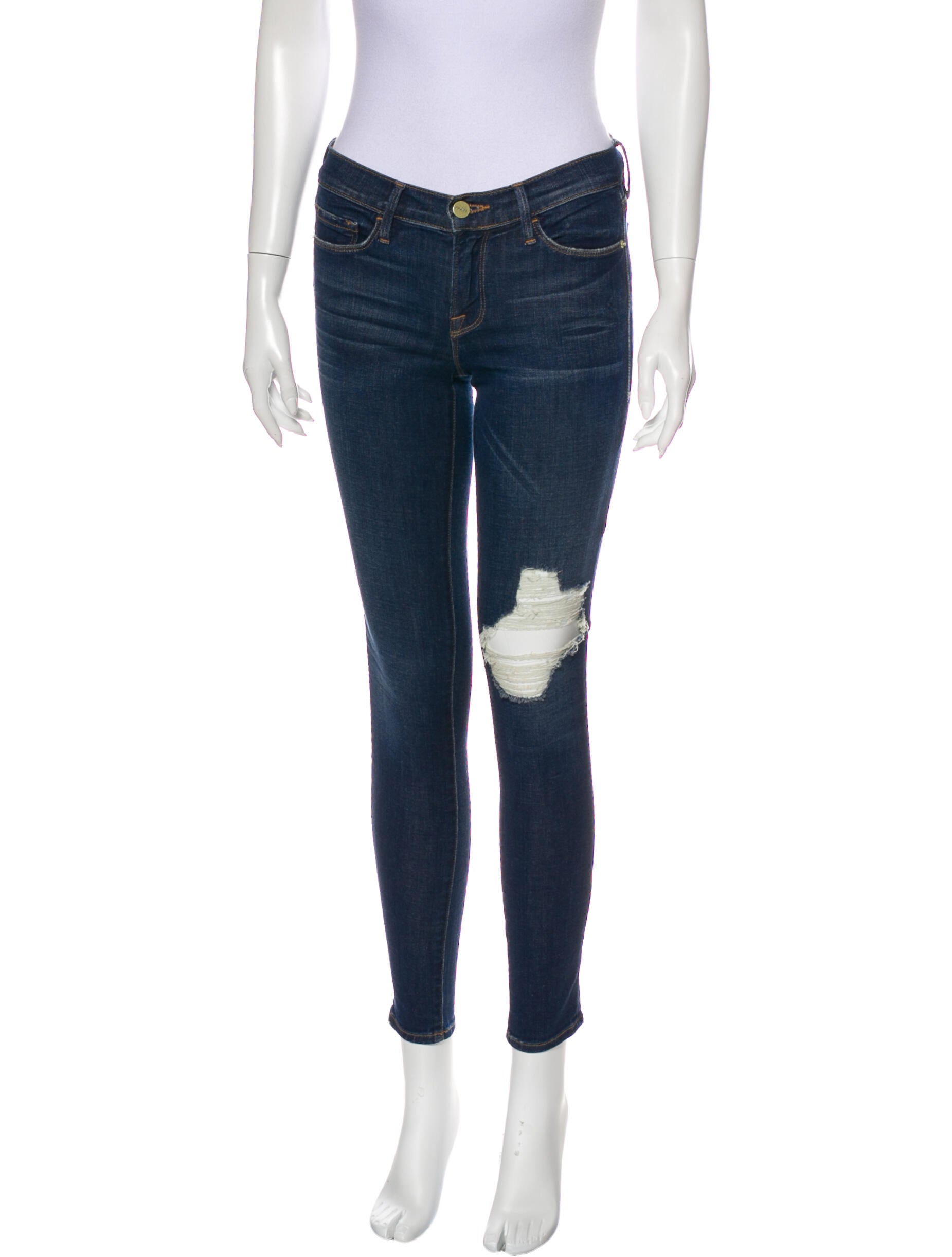 FRAME Low-Rise Skinny Leg Jeans