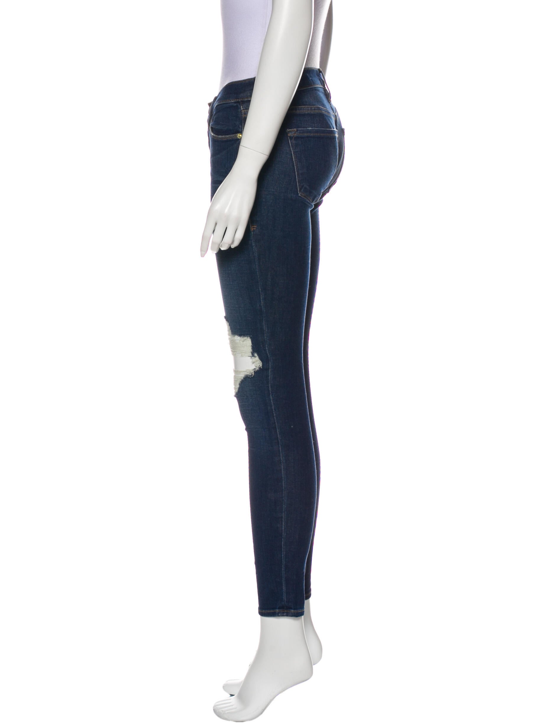 FRAME Low-Rise Skinny Leg Jeans