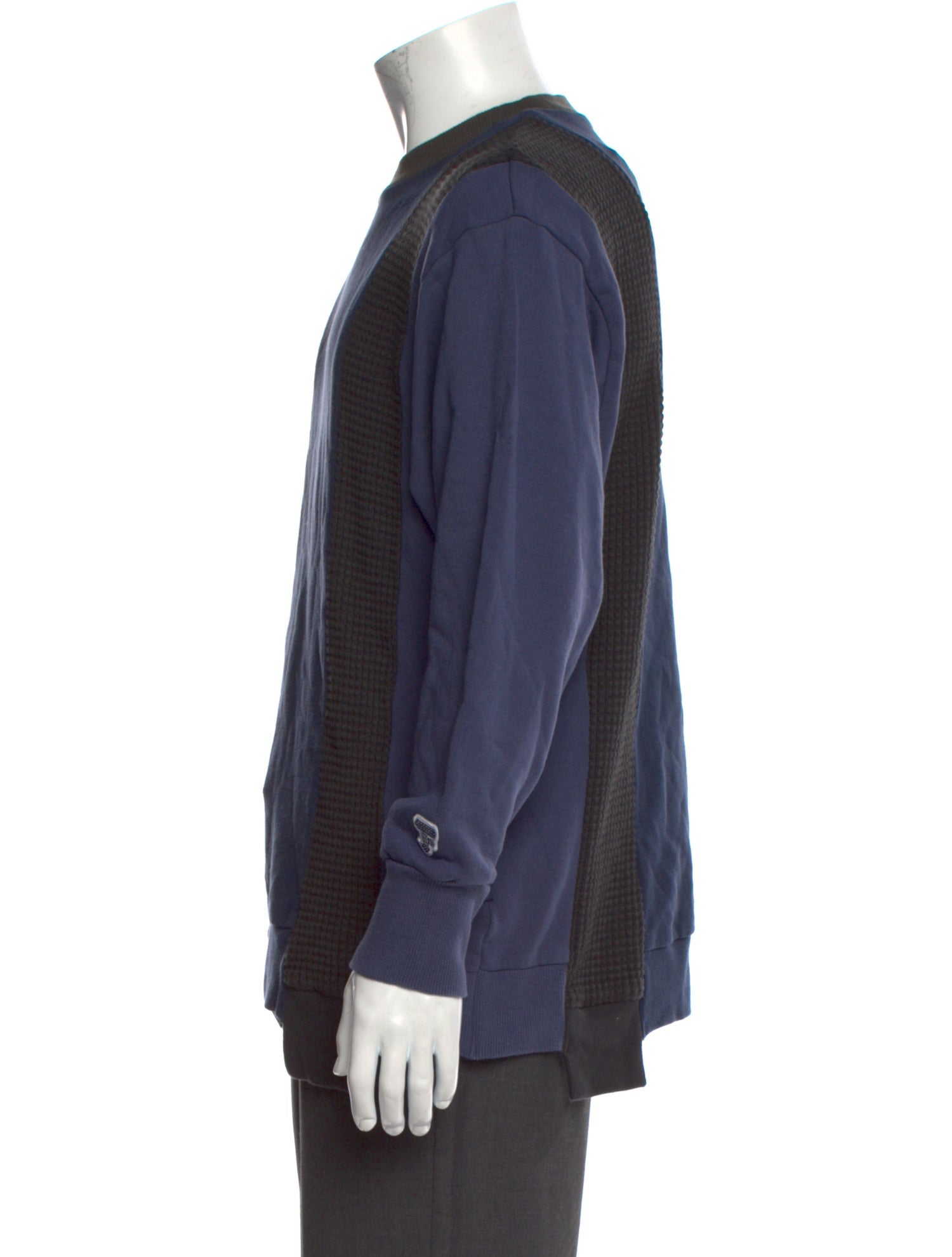 FDMTL Colorblock Pattern Crew Neck Pullover