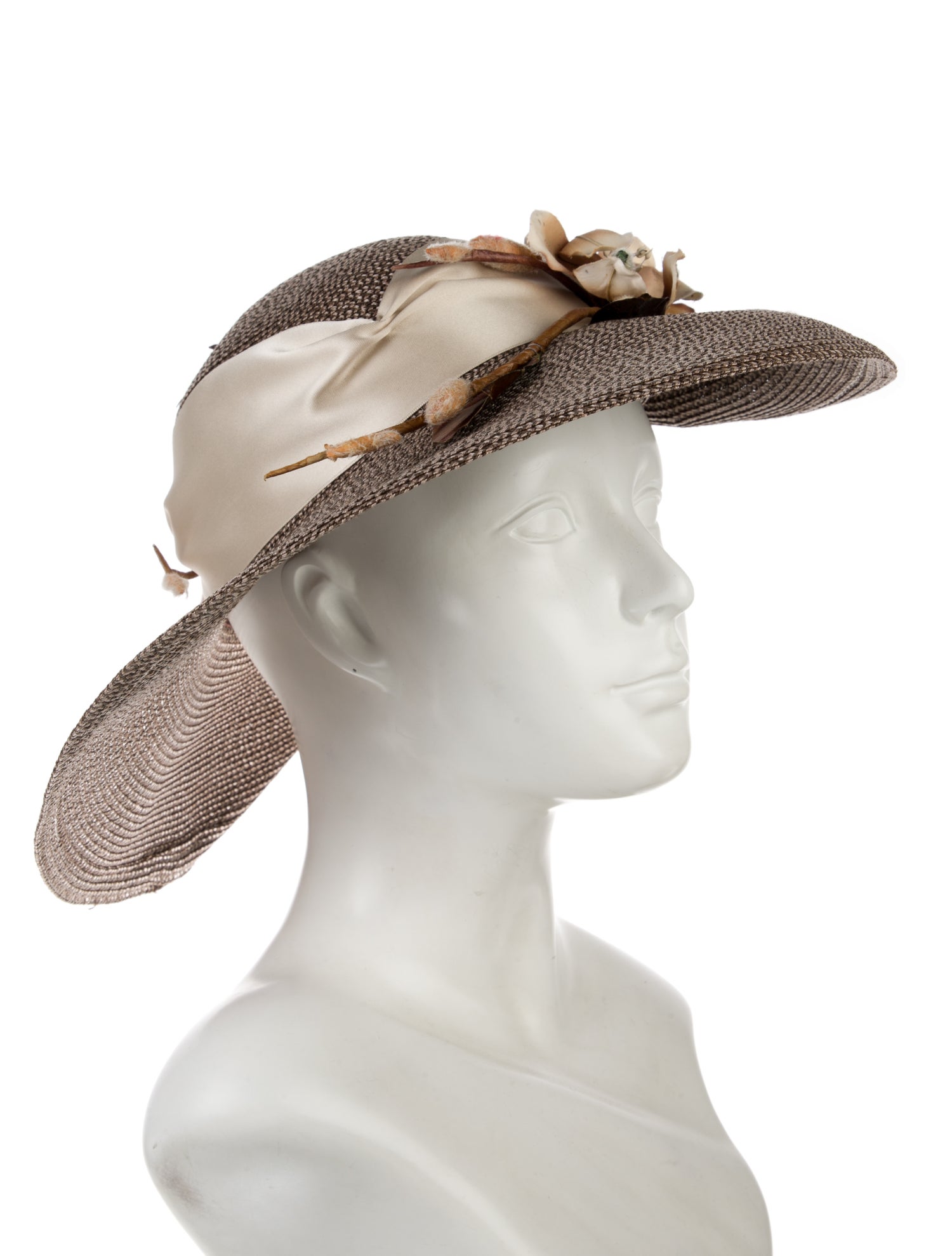 Fleur De Paris Embellished Straw Sun Hat