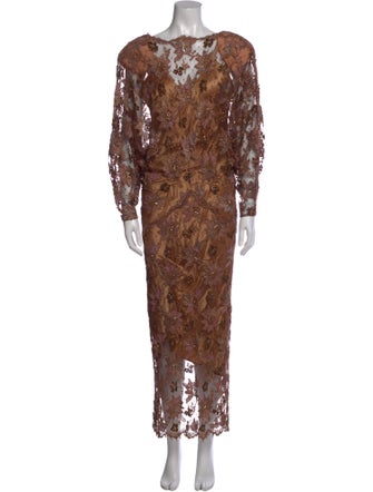 Fleur De Paris Floral Print Long Dress