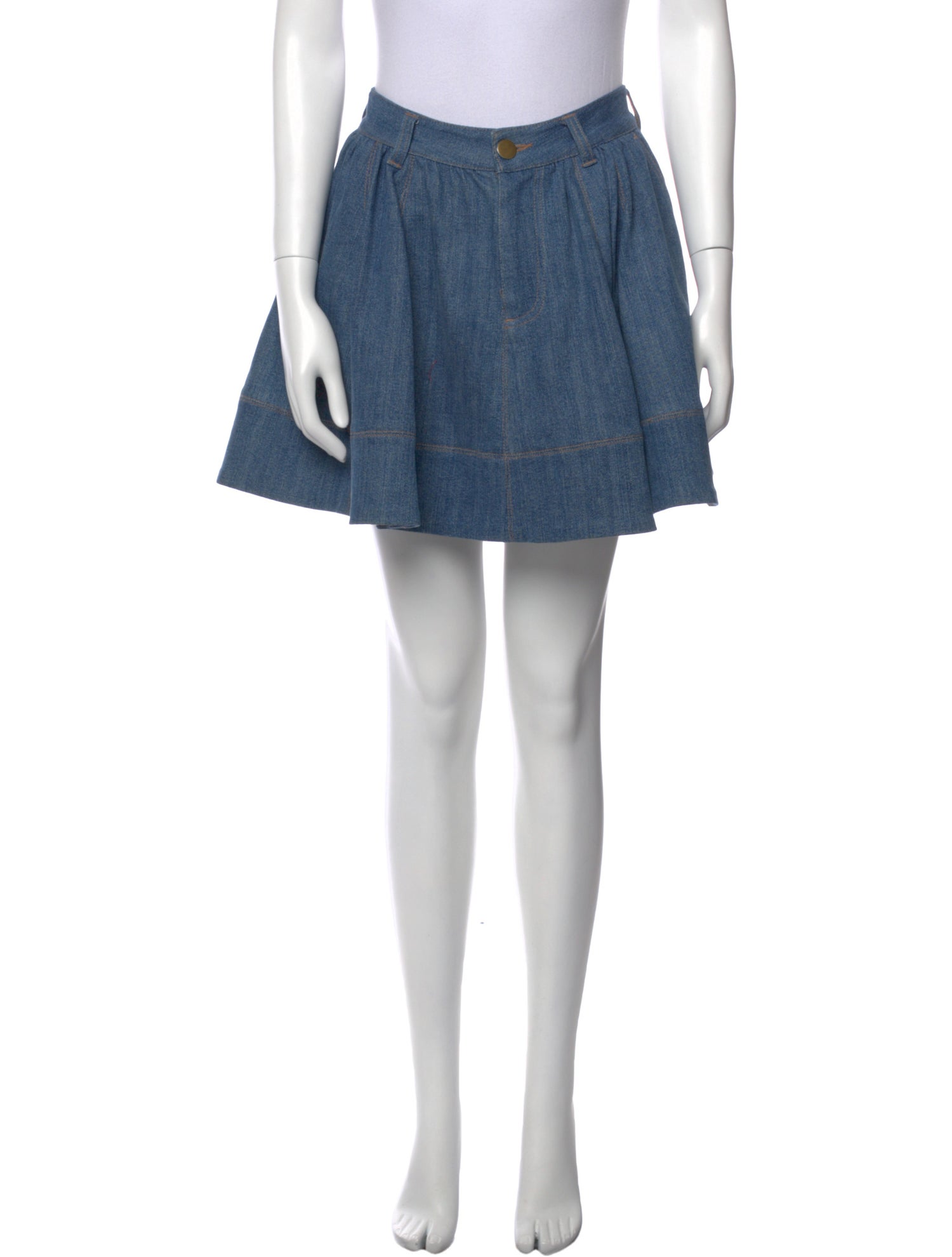 Fleur De Paris Pleated Accents Mini Skirt