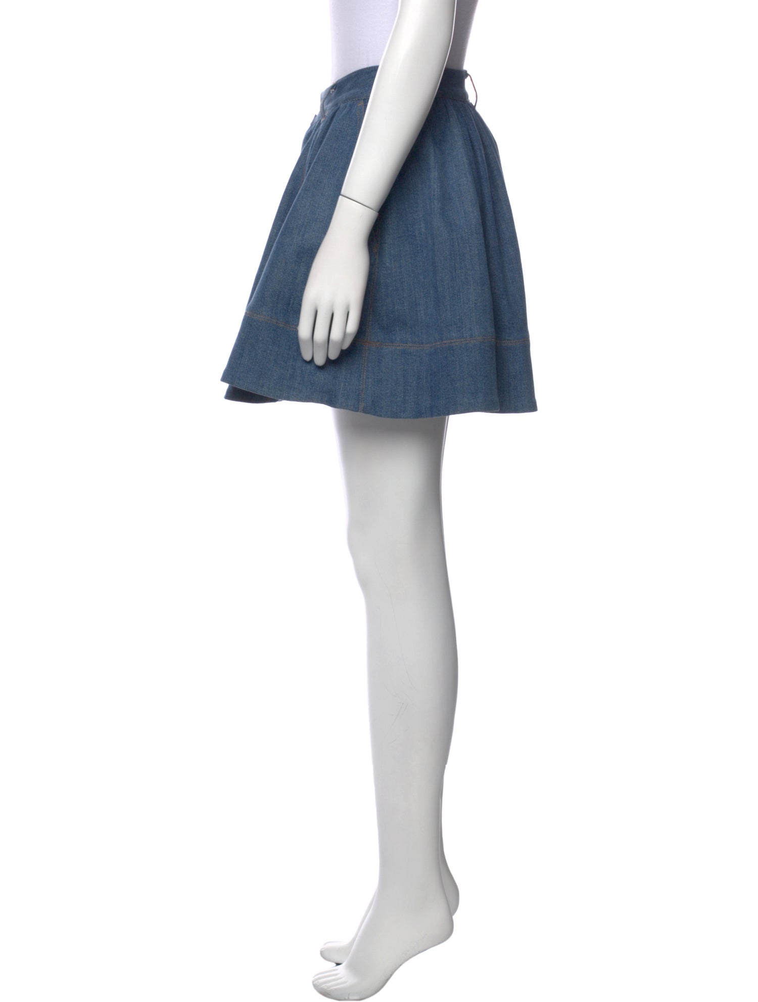 Fleur De Paris Pleated Accents Mini Skirt