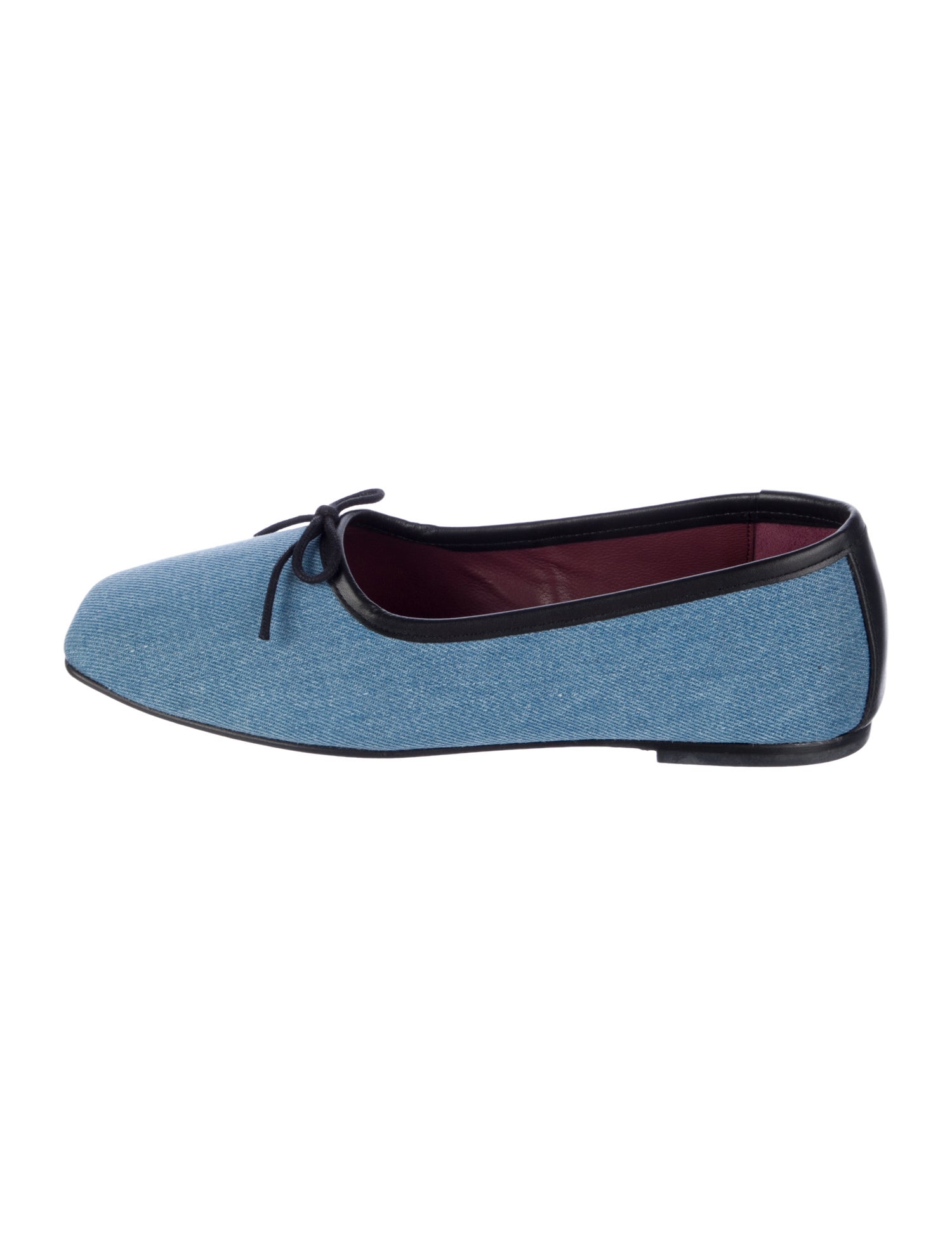 Freda Salvador x Derek Lam 10 Crosby Denim Bow Accents Ballet Flats