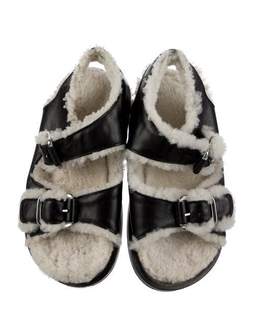 Fur Deluxe Leather Slingback Sandals