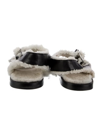 Fur Deluxe Leather Slingback Sandals