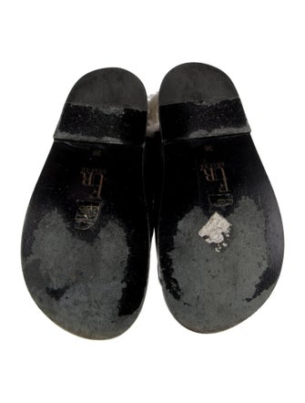 Fur Deluxe Leather Slingback Sandals