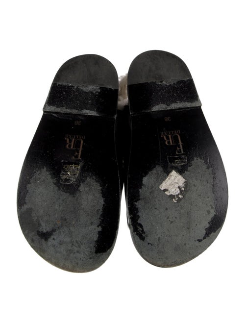 Fur Deluxe Leather Slingback Sandals