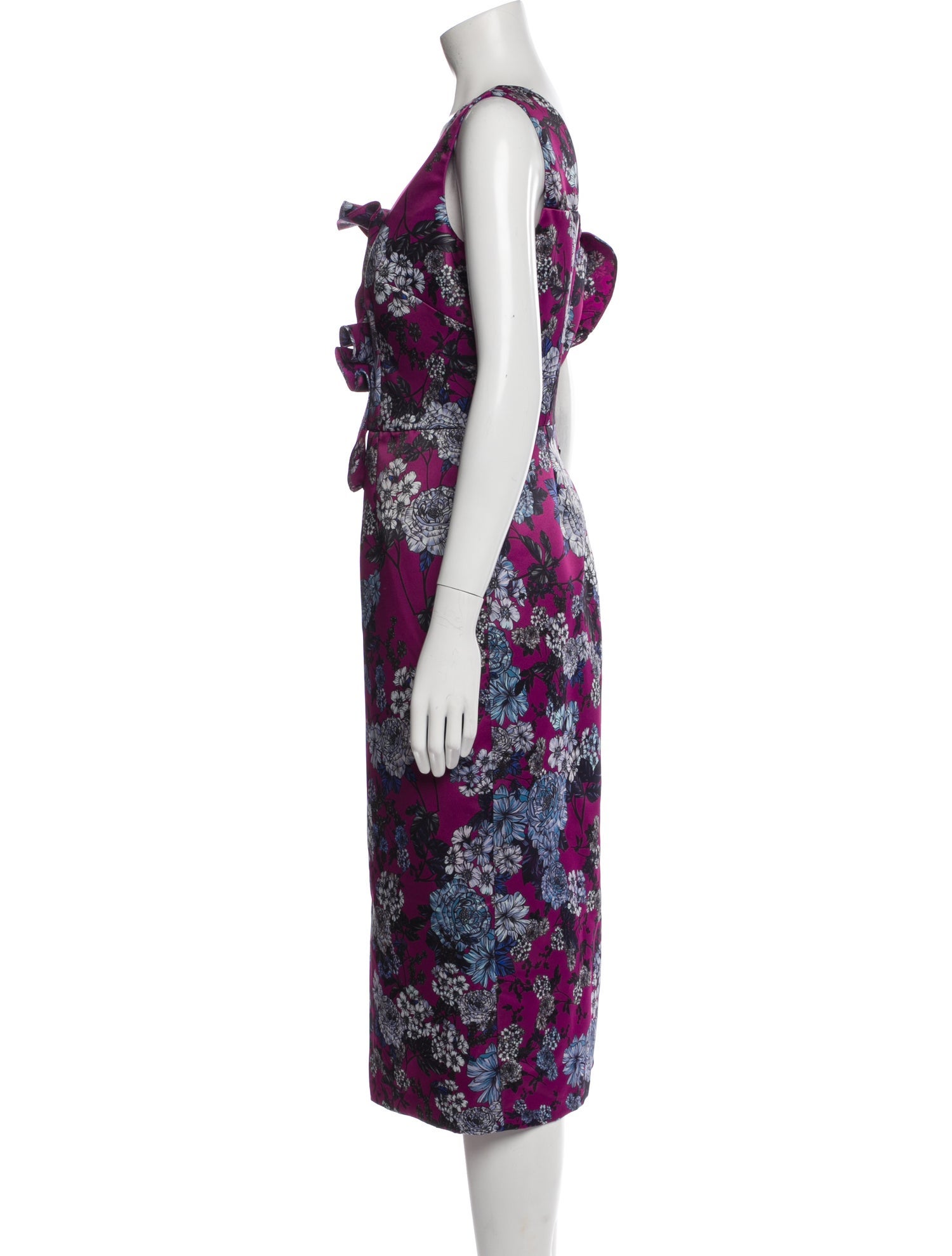 Flor et. al Floral Print Midi Length Dress