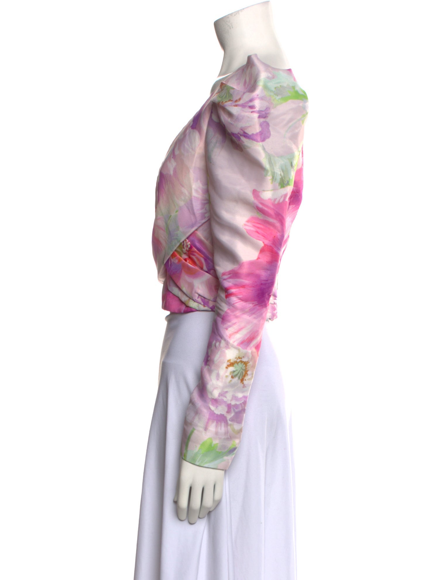 Flor et. al Floral Print V-Neck Crop Top