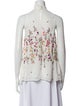 Flor et. al Floral Print Mock Neck Blouse