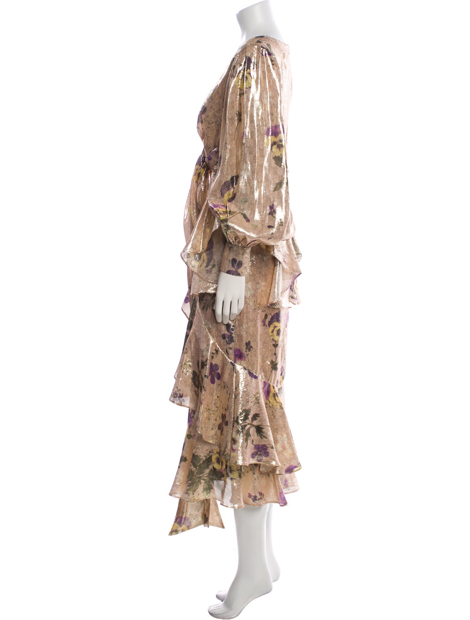 Flor et. al Silk Midi Length Dress w/ Tags