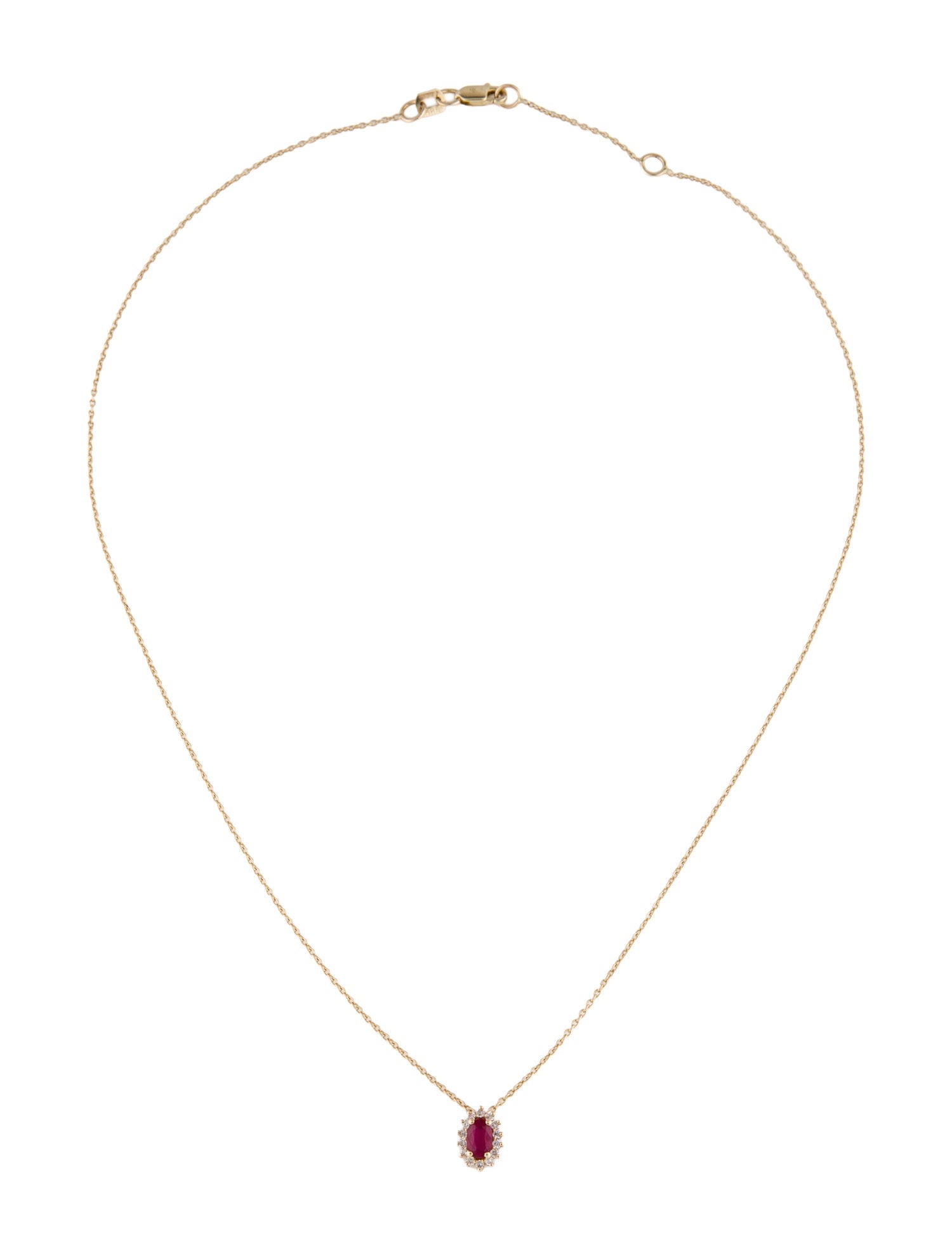 Ferko's 14K Ruby & Diamond Pendant Necklace