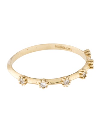 Ferko's 14K Diamond Dainty Stackable Band