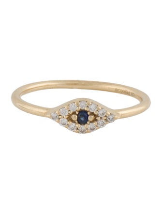 Ferko's 14K Sapphire & Diamond Evil Eye Ring