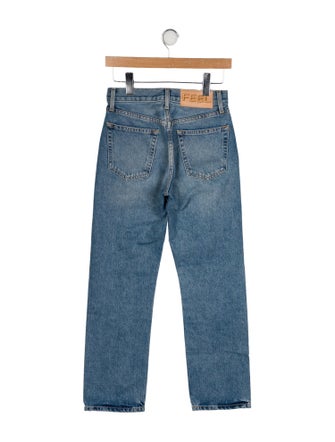 The FEEL Studio Inc. Mid-Rise Straight Leg Jeans