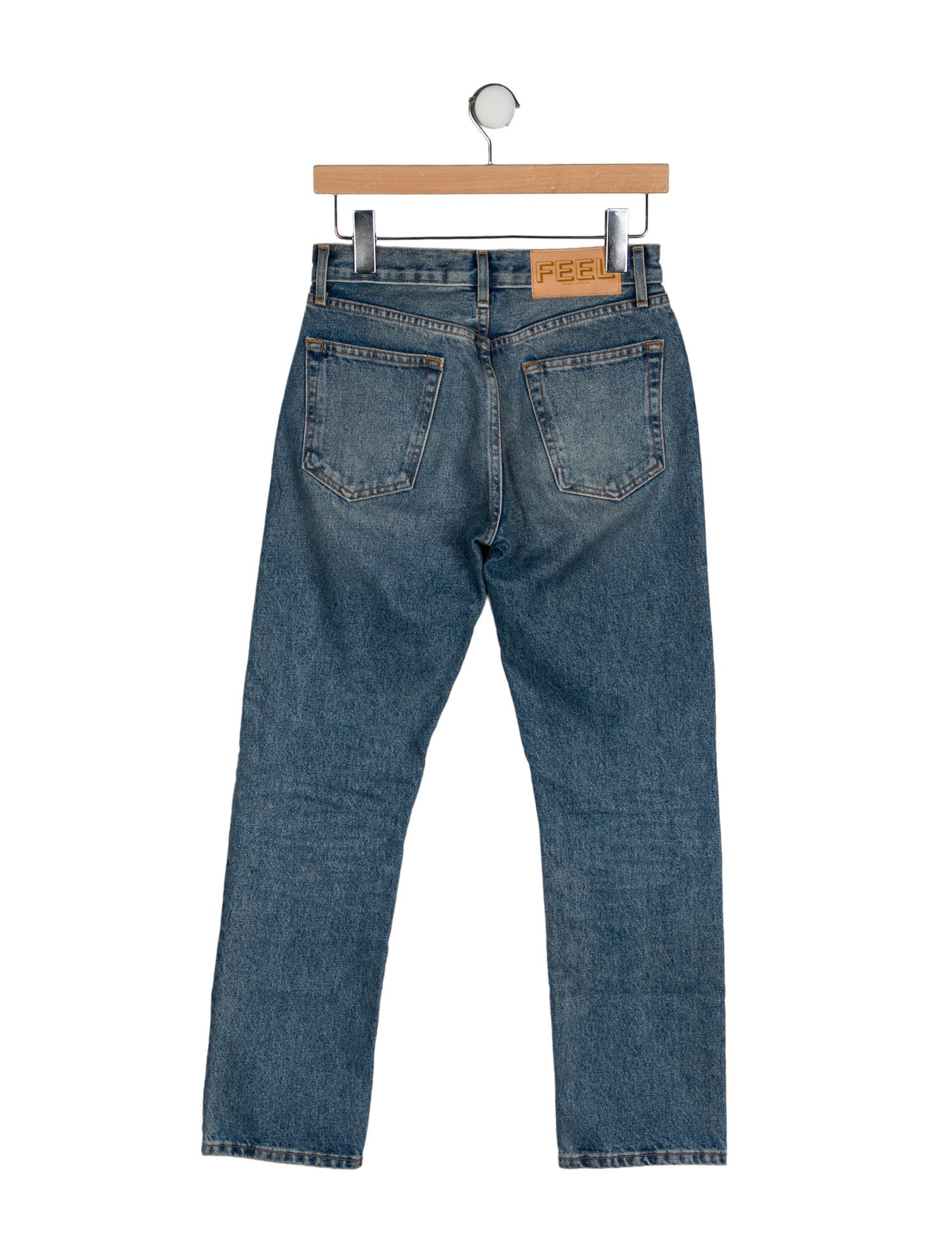 The FEEL Studio Inc. Mid-Rise Straight Leg Jeans