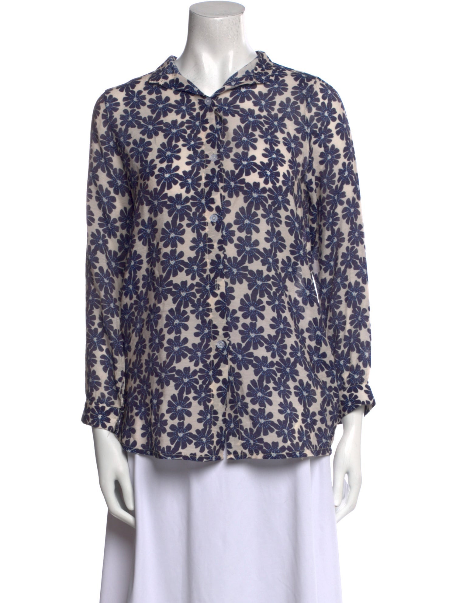 Femme by Michele Rossi Floral Print Long Sleeve Button-Up Top