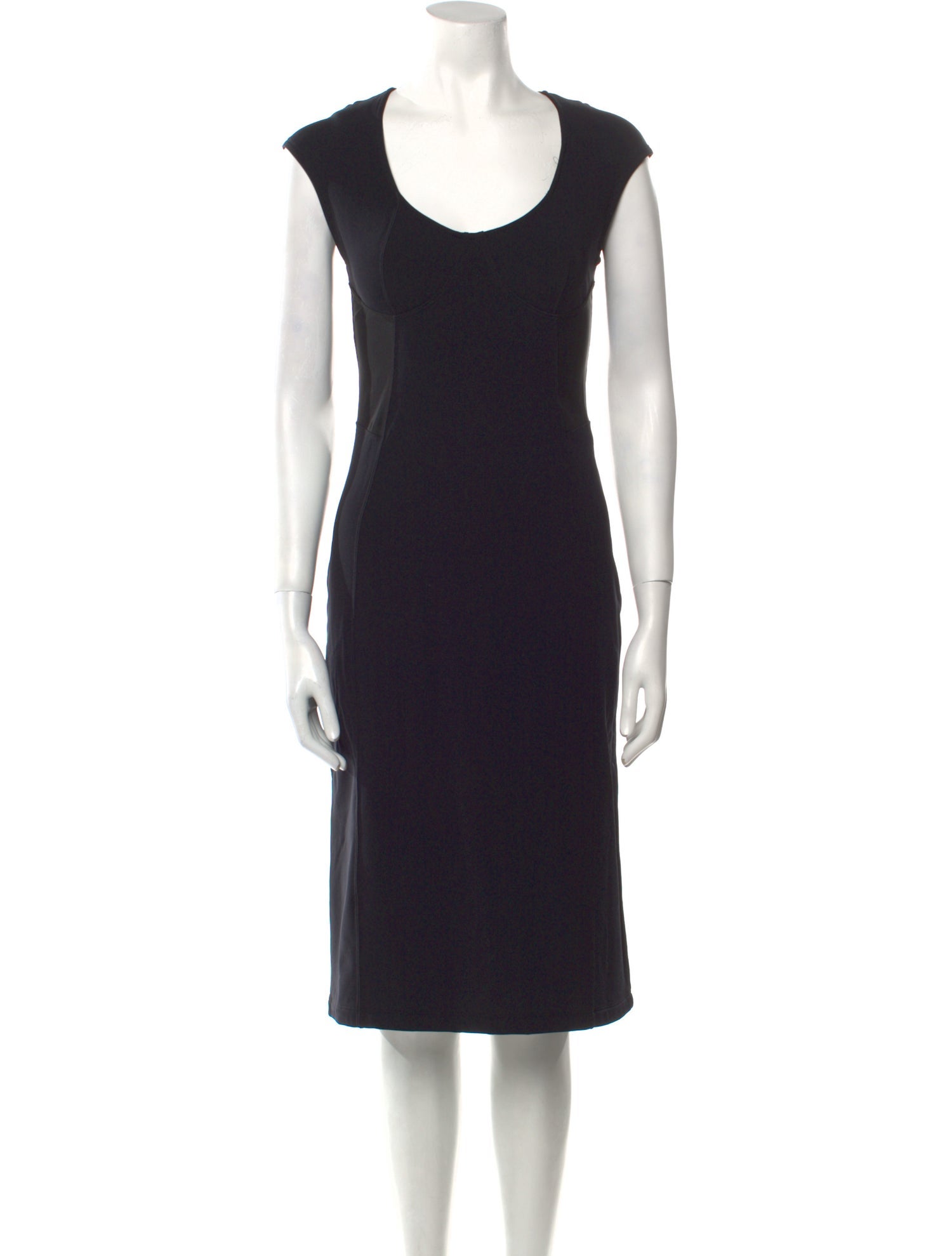 Fendissime Scoop Neck Knee-Length Dress