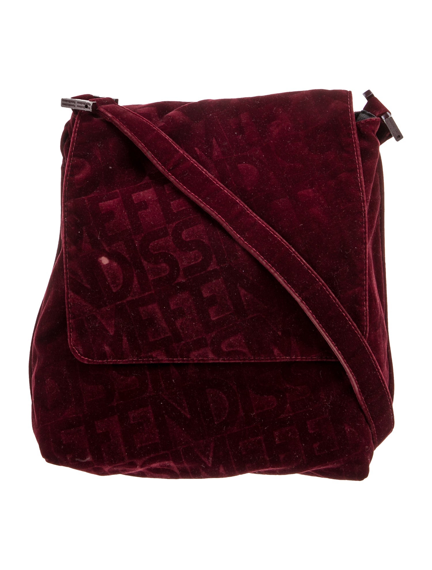 Fendissime Velvet Shoulder Bag