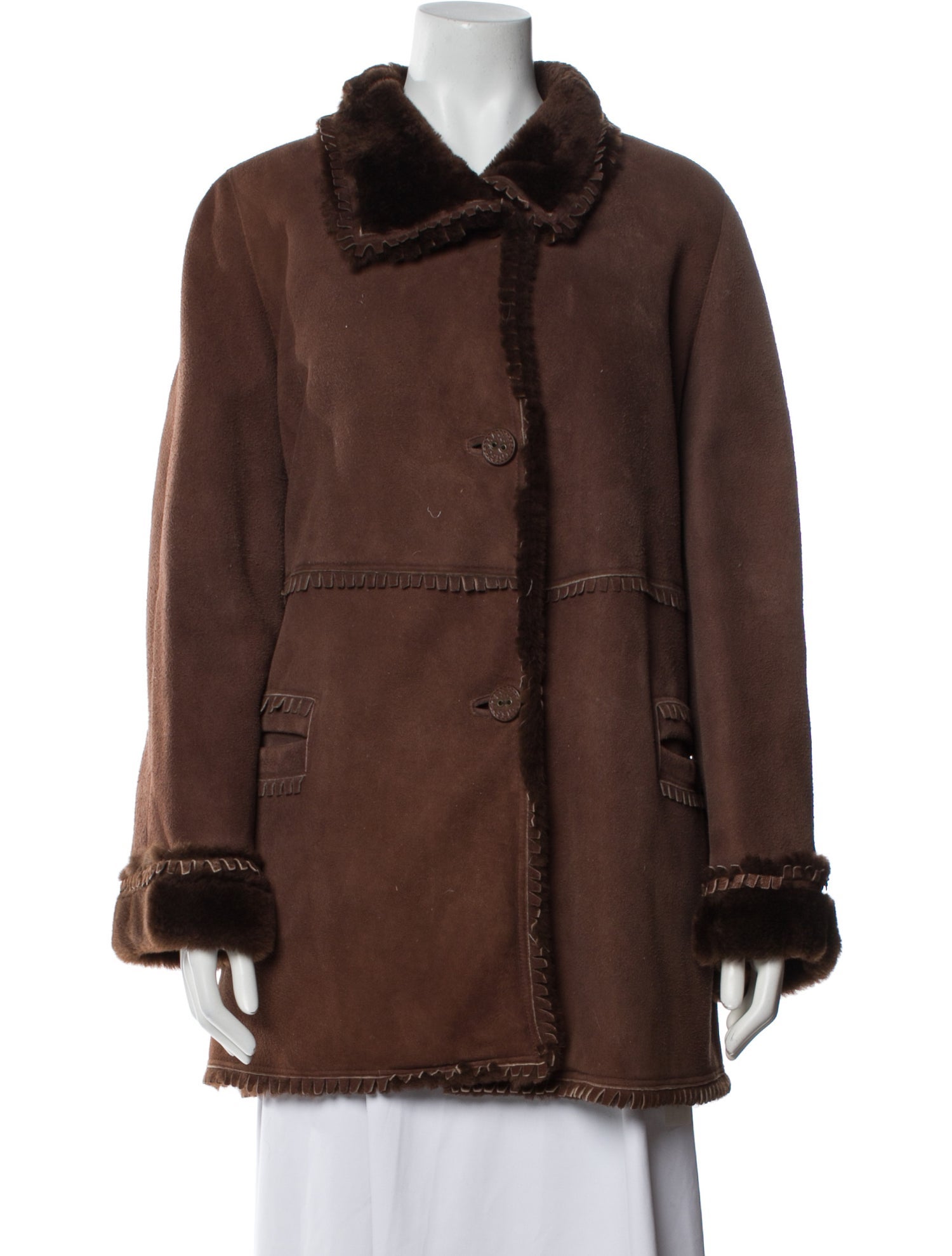Fendissime Suede Faux Fur Jacket