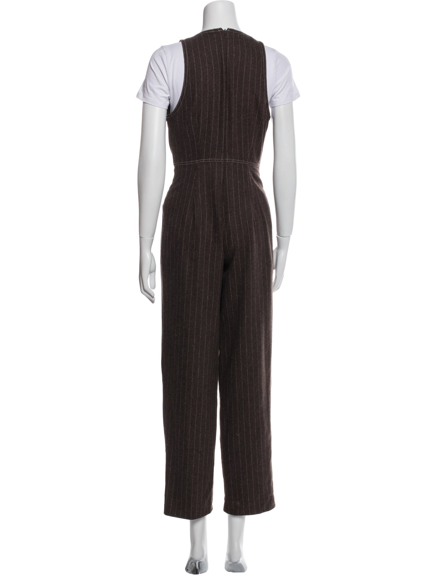 Fendissime Wool Striped Jumpsuit
