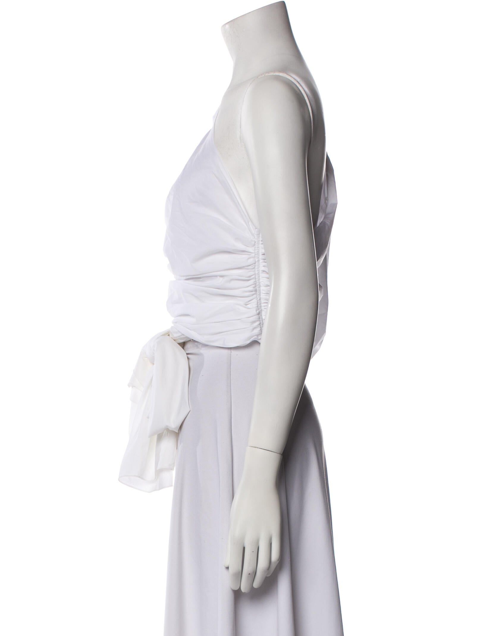 Fe Noel One-Shoulder Three-Quarter Sleeve Crop Top