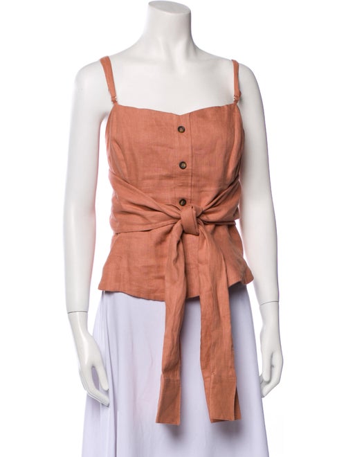 Fe Noel Square Neckline Sleeveless Crop Top