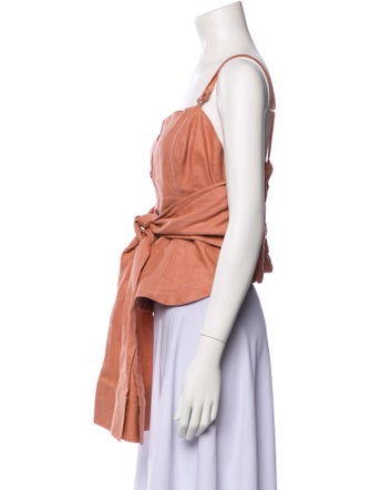 Fe Noel Square Neckline Sleeveless Crop Top