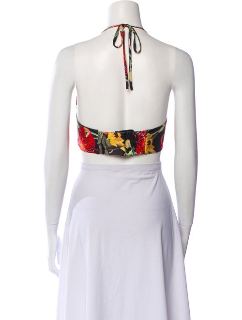 Fe Noel Printed Halterneck Crop Top