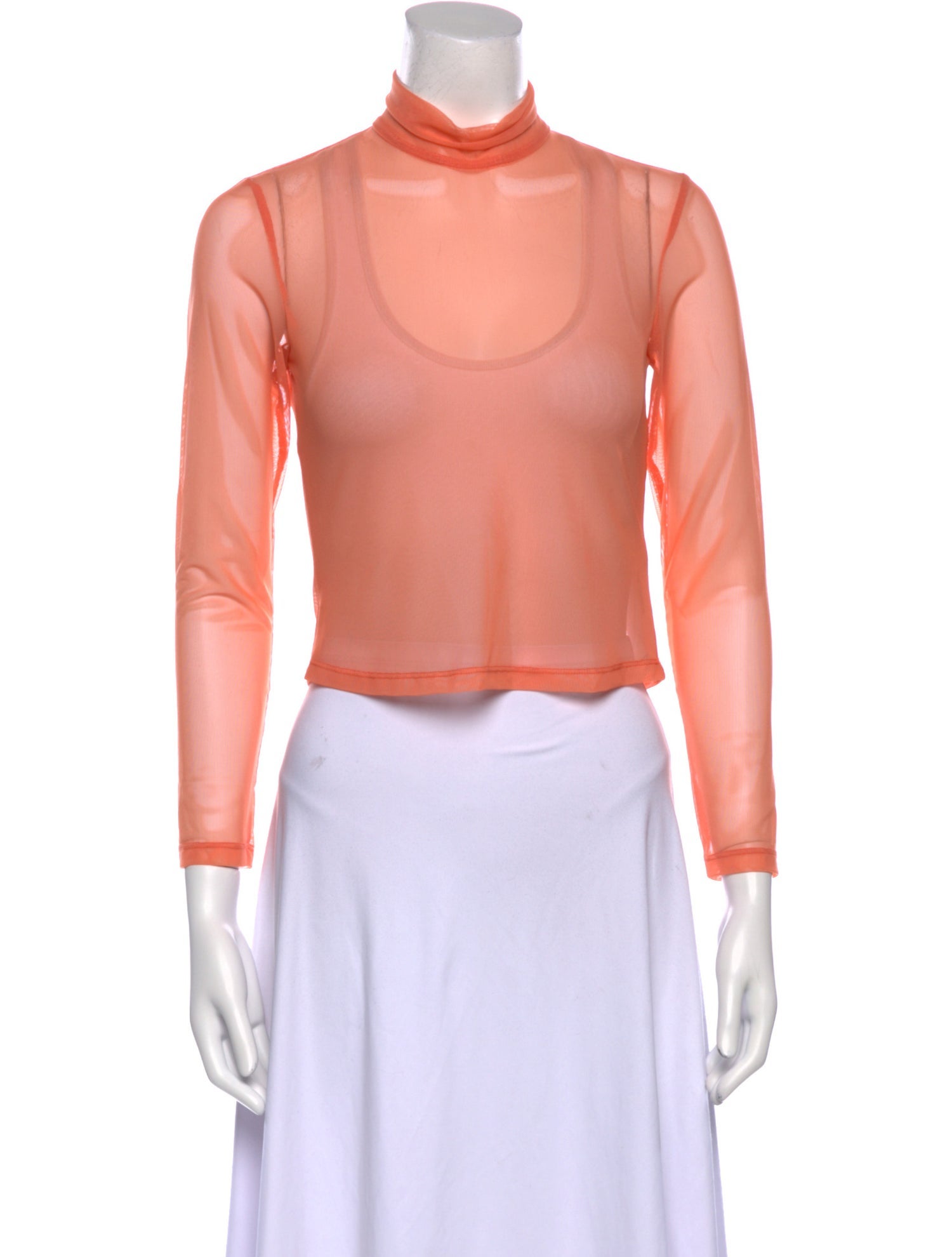 Fe Noel Mock Neck Long Sleeve Crop Top