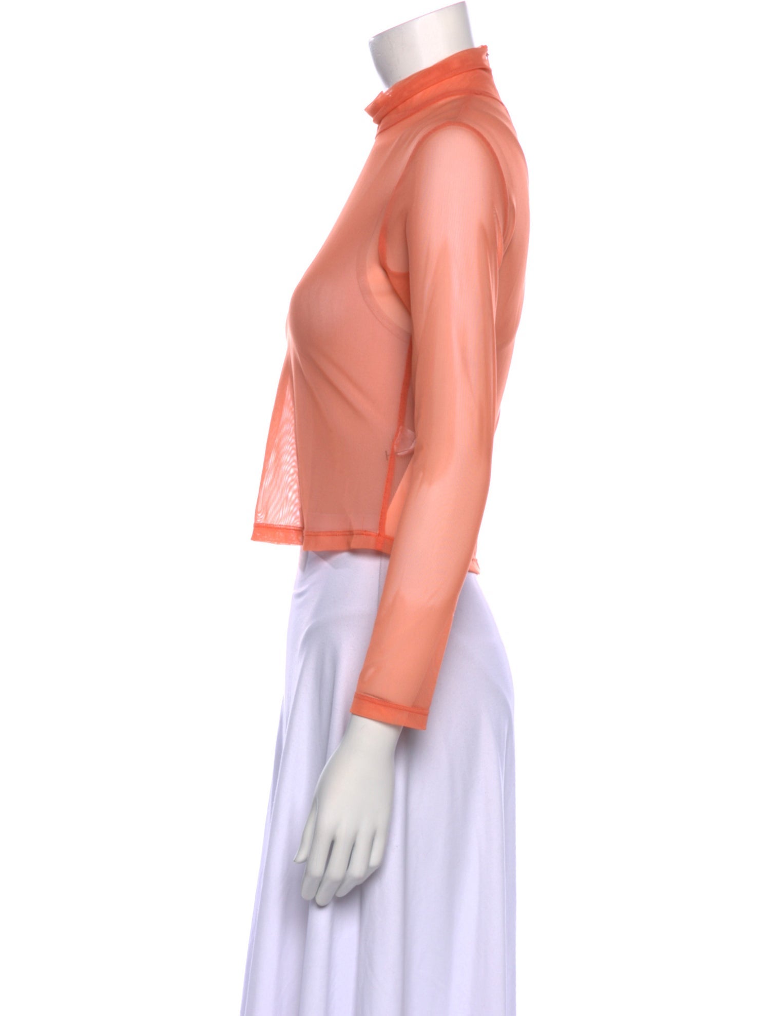 Fe Noel Mock Neck Long Sleeve Crop Top