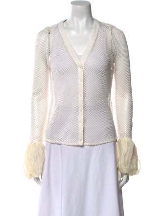 Fe Noel Patterned V-Neck Blouse