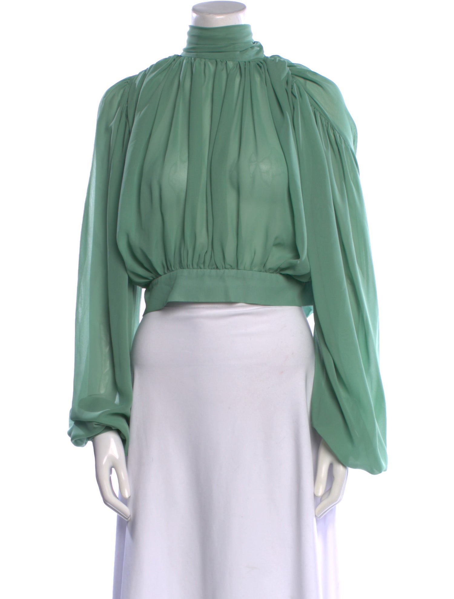 Fe Noel Mock Neck Long Sleeve Crop Top